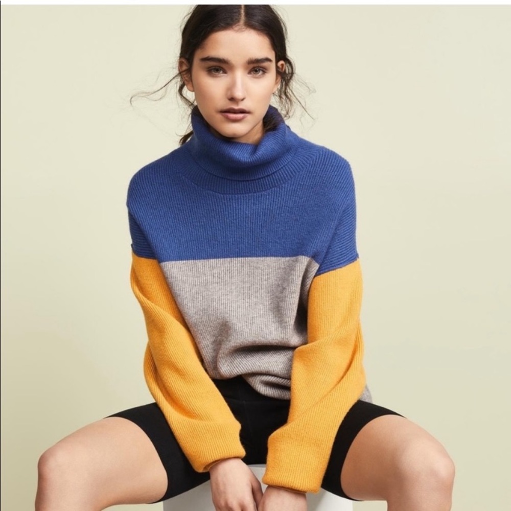 Free People Softly Structured Color Block Sweater… - image 1
